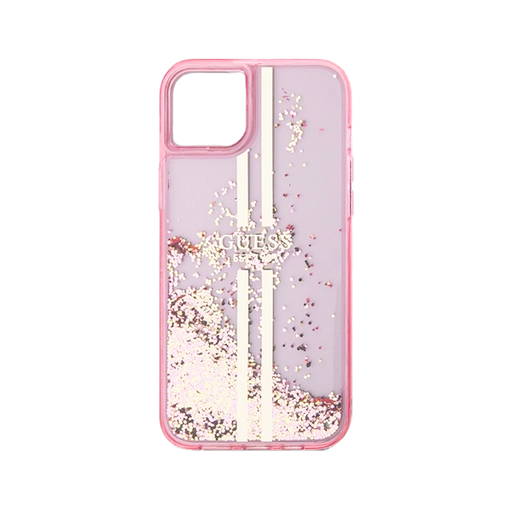 [3666339223687] CARATULA GUESS GLITTER STRIPE IPHONE 15 PRO ROSA