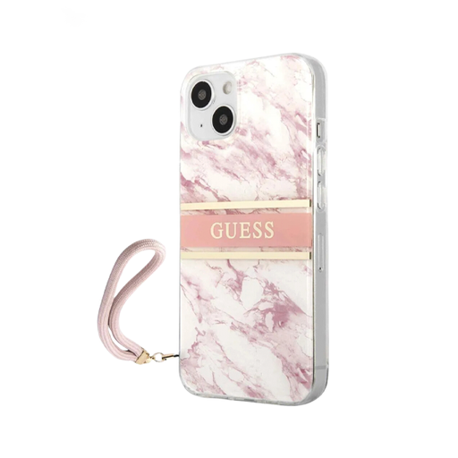 [3666339214340] CARATULA GUESS MARBLE STRIPE IPHONE 15/14/13 ROSA