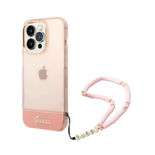 [3666339064310] CARATULA GUESS TRANSLUCENT STRIPE IPHONE 14/13/12 PRO MAX ROSA