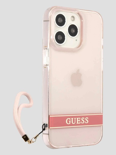 [3666339095116] CARATULA GUESS TRANSLUCENT STRIPE ROSA IPHONE 14/13/12 PRO MAX