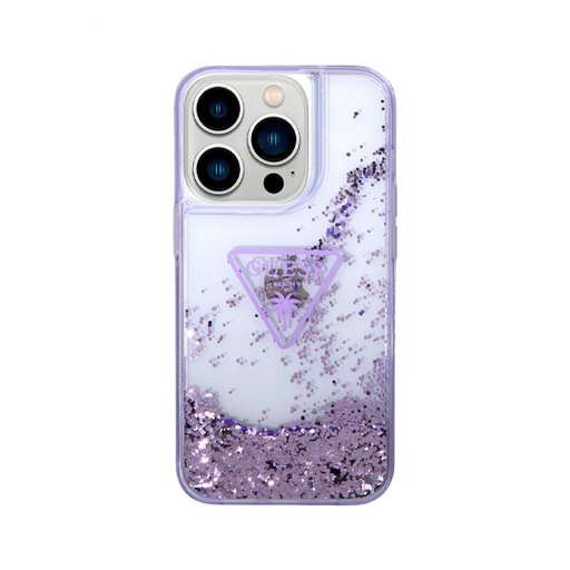 [3666339064716] CARATULA GUESS TRANSLUCENT TRIANGLE IPHONE 14/13/12 PRO MAX MORADO