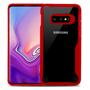 [885126570695] CARATULA HIBRIDA SAMSUNG GALAXY S10e TRANSPARENTE/ROJA