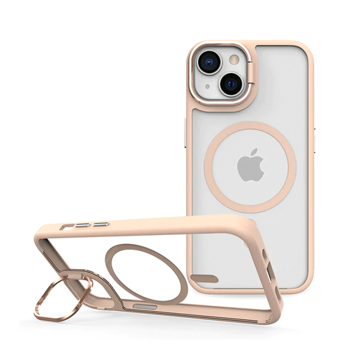 [iPh15-6.1-KICK-RSE] CARATULA KICKLT + MAG IPHONE 15/14/13 ROSE PRODIGEE