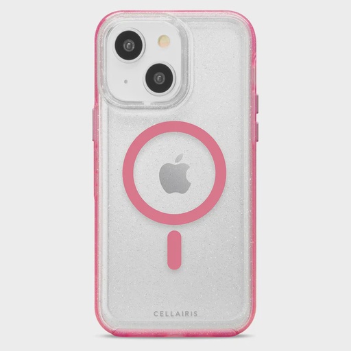 [842932195337] CARATULA LA HORNET GLITTER MAGSAFE IPHONE 15/14/13 TRANSPARENTE/ROSA 34-0150002R