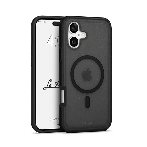 [810156910333] CARATULA LA HORNET GLITTER MAGSAFE IPHONE 16 NEGRA 34-0210001R