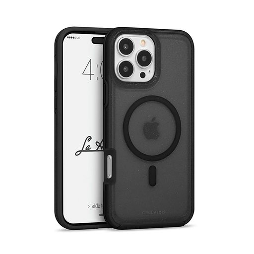 [810156910456] CARATULA LA HORNET GLITTER MAGSAFE IPHONE 16 PRO MAX NEGRA 34-0240001R