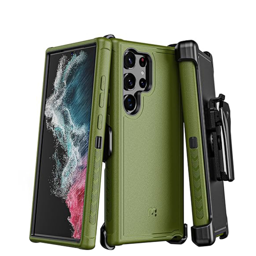 [885126729161] CARATULA MAVERICK CON CLIP SAMSUNG S23 ULTRA VERDE MYBAT PRO