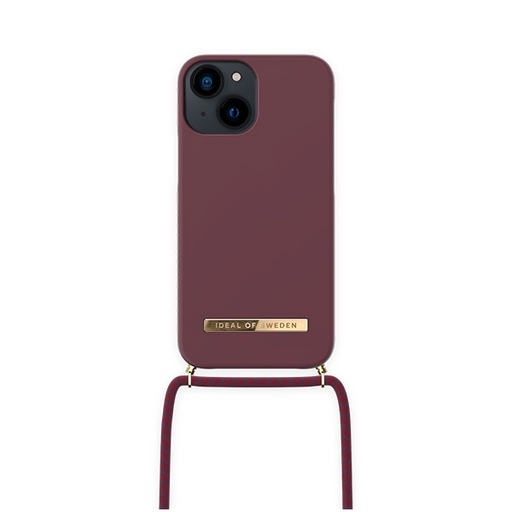 [840046657833] CARATULA NECKLACE CASE IPHONE 12 PRO MAX/13 PRO MAX DEEP CHERRY BLACK ID OF SW