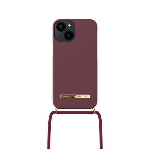 [840046657802] CARATULA NECKLACE CASE IPHONE 12/12 PRO DEEP CHERRY BLACK ID OF SW