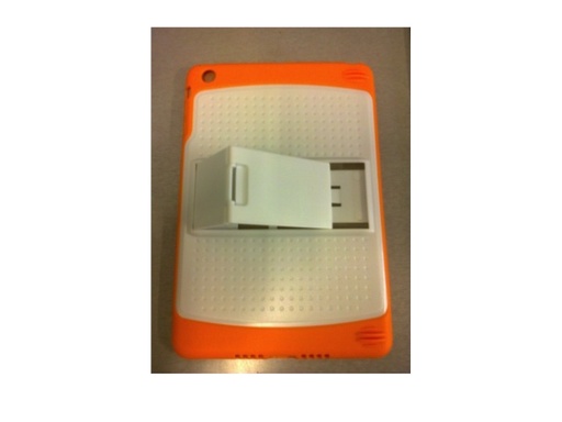 [885249371155] CARATULA PLASTICO IPAD MINI 1/2/3 STAND NARANJA REIKO