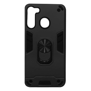 [840000010457] CARATULA ROBOT CON ANILLO SAMSUNG A21 NEGRA