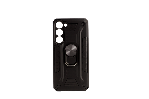 [840000013406] CARATULA ROBOT CON ANILLO SAMSUNG S23 PLUS NEGRA