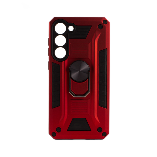 [840000013407] CARATULA ROBOT CON ANILLO SAMSUNG S23 PLUS ROJA