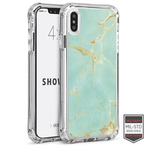 [842932152767] CARATULA SHOWCASE IPHONE XS MAX MARBLE TURQUOISE BLUE 40-0008053