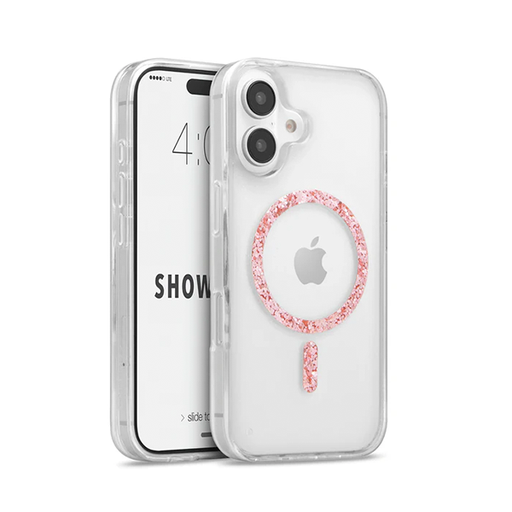 [842932199410] CARATULA SHOWCASE SLIM HALO GLITTER MAGSAFE IPHONE 16 ROSA 40-0060001R