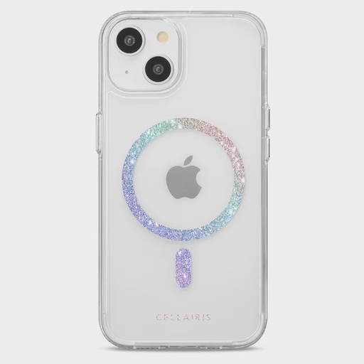 [842932195511] CARATULA SHOWCASE SLIM HALO MAGSAFE IPHONE 15/14/13 RAINBOW GLITTER 40-0076007R