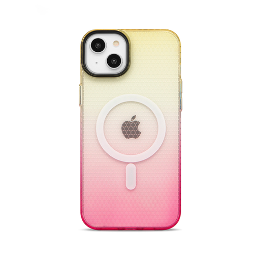 [842932195399] CARATULA SHOWCASE SLIM OMBRE MAGSAFE IPHONE 15/14/13 AMARILLA/ROSA 89-0190004R
