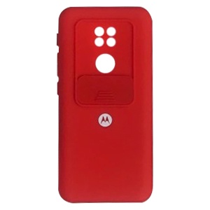 [840000011296] CARATULA SILICON C/PROTECTOR CAMARA MOTOROLA MOTO G9 PLAY ROJA