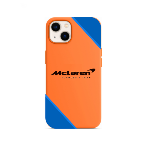 [840000013628] CARATULA SILICON MCLAREN IPHONE 15/14/13 NARANJA