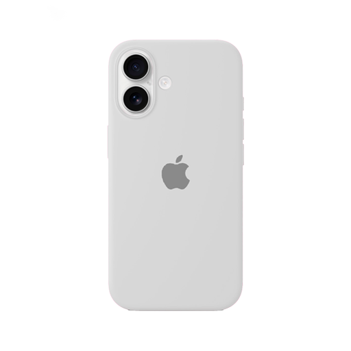[840000013699] CARATULA SILICON TIPO ORIGINAL C/ LOGO IPHONE 16 BLANCO
