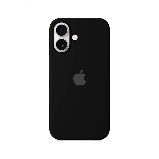 [840000013741] CARATULA SILICON TIPO ORIGINAL C/ LOGO IPHONE 16 NEGRO