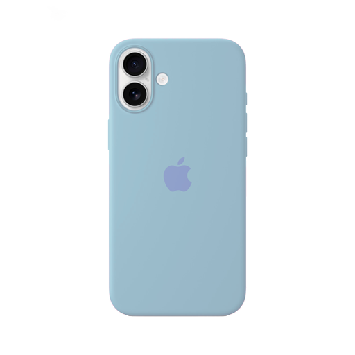 [840000013703] CARATULA SILICON TIPO ORIGINAL C/ LOGO IPHONE 16 PLUS AZUL CIELO