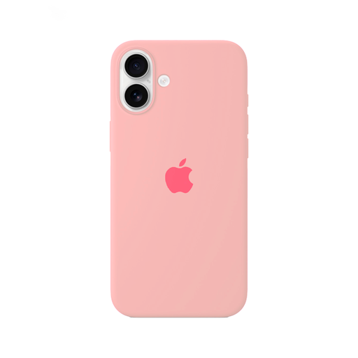 [840000013704] CARATULA SILICON TIPO ORIGINAL C/ LOGO IPHONE 16 PLUS SALMON