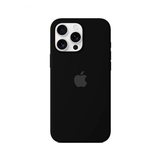 [840000013750] CARATULA SILICON TIPO ORIGINAL C/ LOGO IPHONE 16 PRO MAX NEGRO