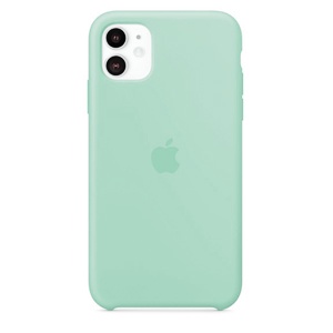 [840000011152] CARATULA SILICON TIPO ORIGINAL C/LOGO IPHONE 11 MENTA
