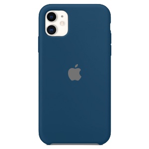 [840000010822] CARATULA SILICON TIPO ORIGINAL C/LOGO IPHONE 11 NAVY
