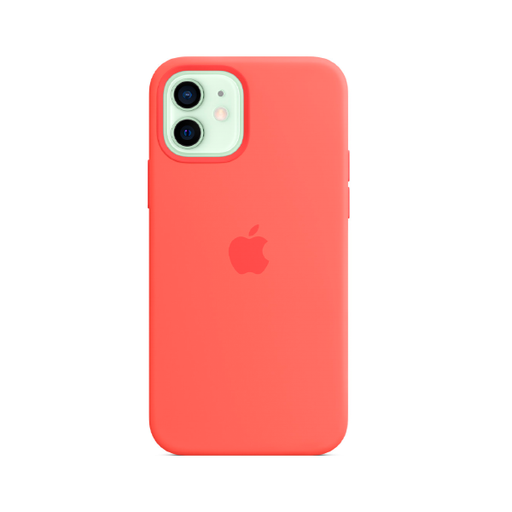 [840000012817] CARATULA SILICON TIPO ORIGINAL C/LOGO IPHONE 12/12 PRO SALMON