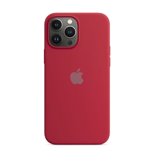 [840000011533] CARATULA SILICON TIPO ORIGINAL C/LOGO IPHONE 13 PRO MAX/12 PRO MAX ROJA