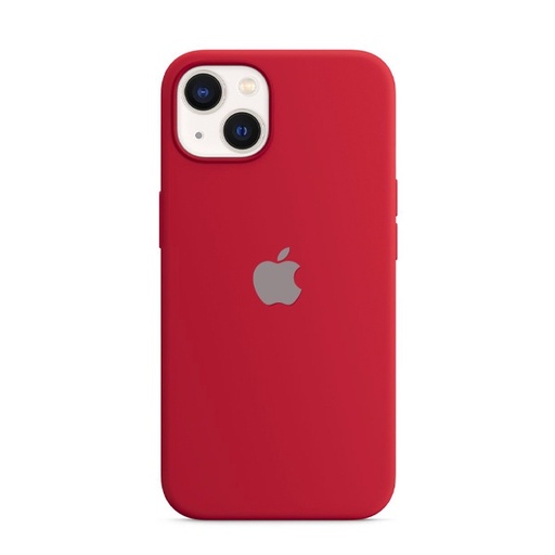 [840000011525] CARATULA SILICON TIPO ORIGINAL C/LOGO IPHONE 13 ROJA