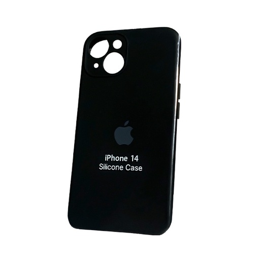 [840000012505] CARATULA SILICON TIPO ORIGINAL C/LOGO IPHONE 14/13 NEGRA