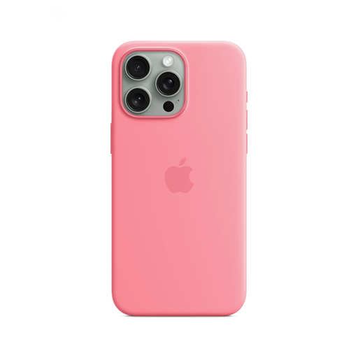 [840000013530] CARATULA SILICON TIPO ORIGINAL C/LOGO IPHONE 15 PRO MAX ROSA