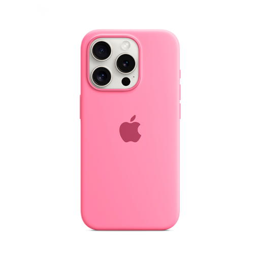 [840000013791] CARATULA SILICON TIPO ORIGINAL C/LOGO IPHONE 15 PRO ROSA