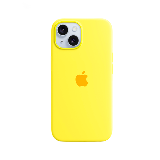 [840000013643] CARATULA SILICON TIPO ORIGINAL C/LOGO IPHONE 15/14/13 AMARILLA