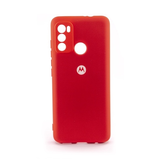 [840000013007] CARATULA SILICON TIPO ORIGINAL C/LOGO MOTOROLA MOTO G60 ROJA