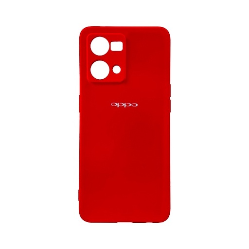 [840000012386] CARATULA SILICON TIPO ORIGINAL C/LOGO OPPO RENO 7 4G ROJA
