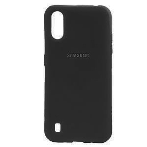 [840000010525] CARATULA SILICON TIPO ORIGINAL C/LOGO SAMSUNG A01 NEGRA