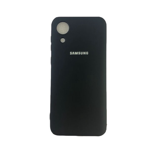 [840000012173] CARATULA SILICON TIPO ORIGINAL C/LOGO SAMSUNG A03 CORE NEGRA
