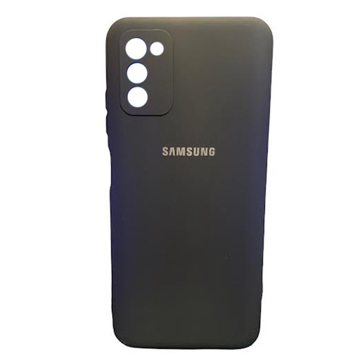 [840000011683] CARATULA SILICON TIPO ORIGINAL C/LOGO SAMSUNG A03s NEGRA