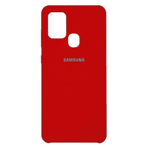 [840000010524] CARATULA SILICON TIPO ORIGINAL C/LOGO SAMSUNG A21s ROJA