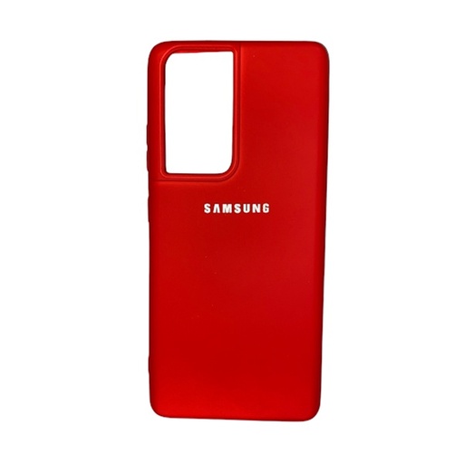 [840000011899] CARATULA SILICON TIPO ORIGINAL C/LOGO SAMSUNG S21 ULTRA ROJA