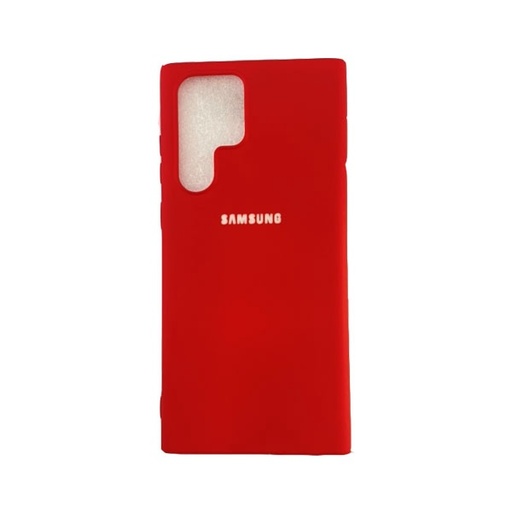 [840000012177] CARATULA SILICON TIPO ORIGINAL C/LOGO SAMSUNG S22 ULTRA ROJA