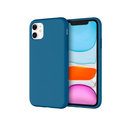 [840000012952] CARATULA SILICON TIPO ORIGINAL S/LOGO IPHONE 11 AZUL MARINO
