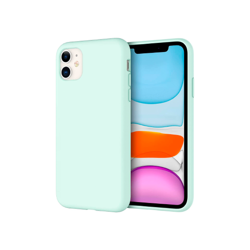 [840000012949] CARATULA SILICON TIPO ORIGINAL S/LOGO IPHONE 11 MENTA