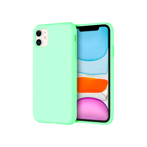 [840000012950] CARATULA SILICON TIPO ORIGINAL S/LOGO IPHONE 11 VERDE CLARO