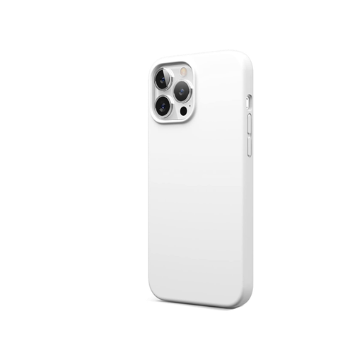 [840000012938] CARATULA SILICON TIPO ORIGINAL S/LOGO IPHONE 13 PRO MAX/12 PRO MAX BLANCO