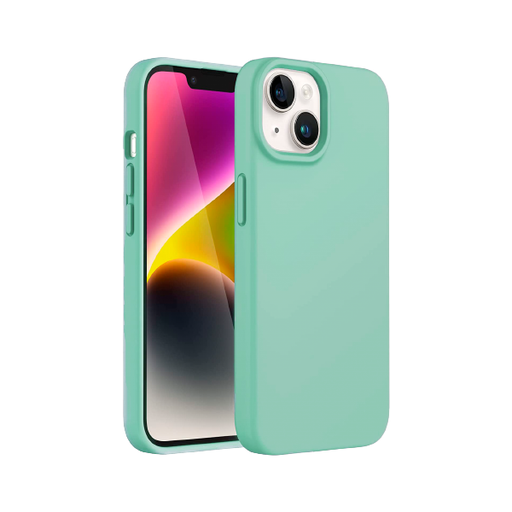 [840000012892] CARATULA SILICON TIPO ORIGINAL S/LOGO IPHONE 14/13 VERDE CLARO